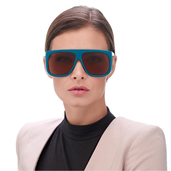 New Gucci Women GG0468S-30006410005 Fashion 57mm Light Blue Sunglasses - Picture 3 of 12